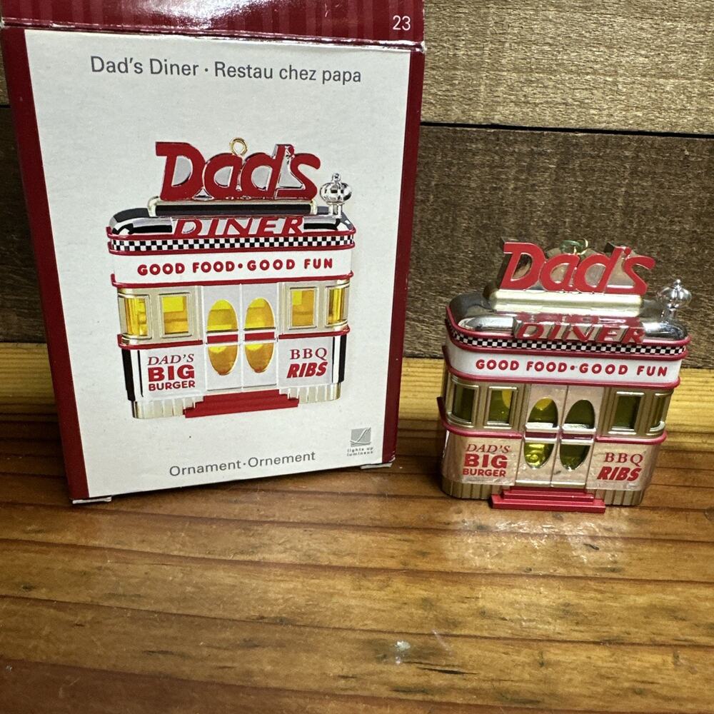 Dad's Diner Cook Christmas Ornament Carlton Heirloom In Box
